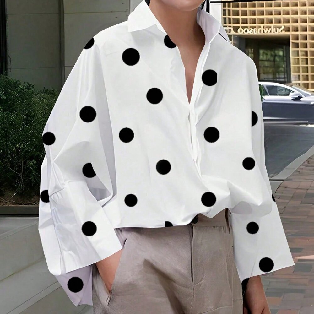 Casual Women's Polka Dot Long Sleeve blouse